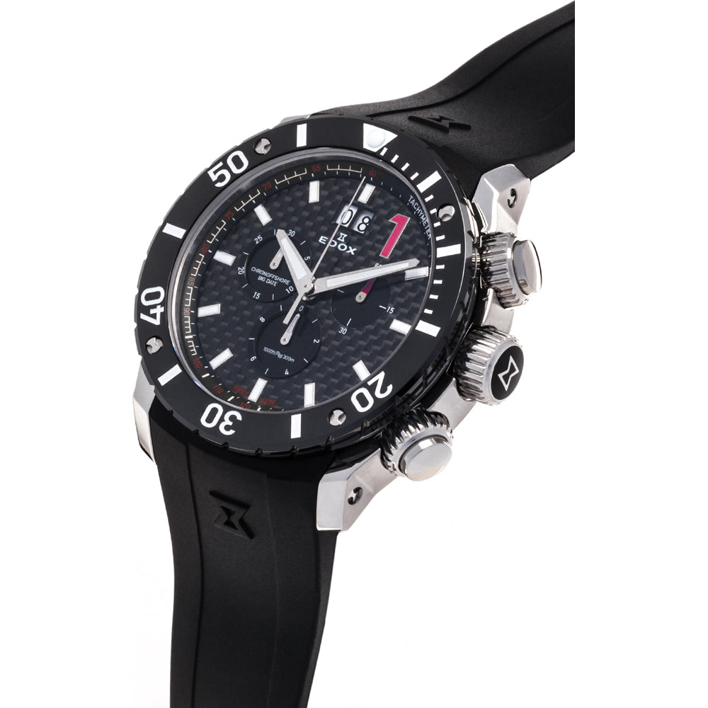 Edox 10020-3-NIN Schweizer Chronograph Herrenuhr 45mm