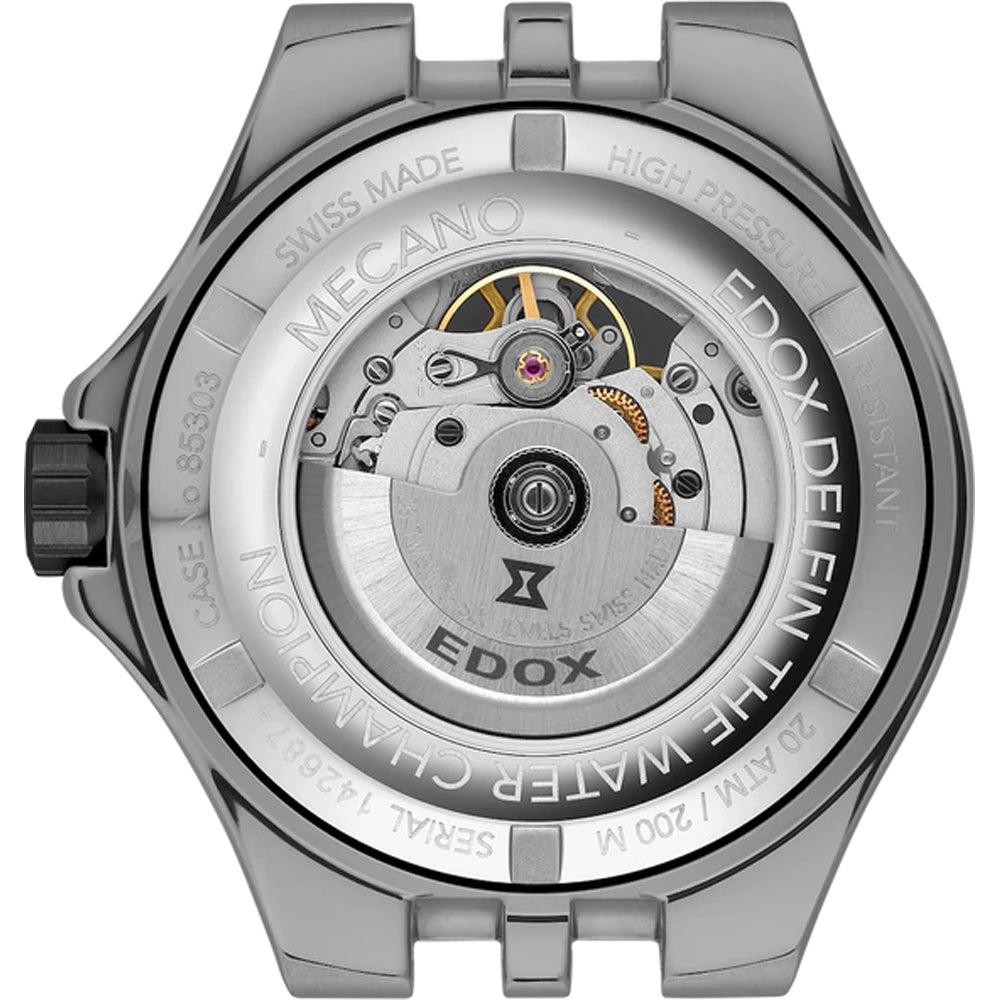 Edox Delfin Automatik 85303-357GNCAV-VONB Skelettierte Herrenuhr 43mm