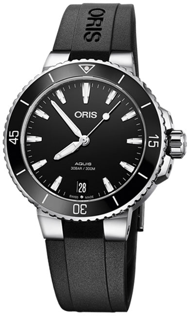 Oris Aquis Date Black Dial Damenuhr 36,5 mm