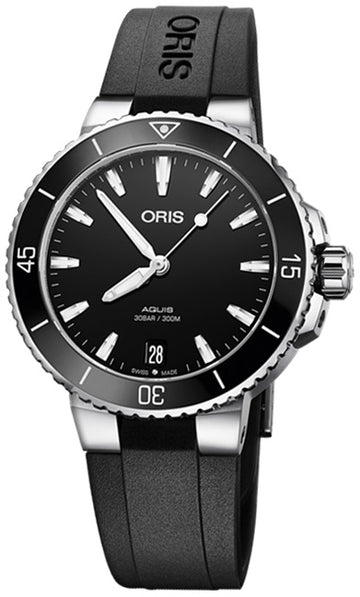 Oris Aquis Date Black Dial Damenuhr 36,5 mm