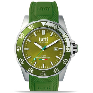 Tutti Milano Corallo Uhr Grün Groß 42 mm