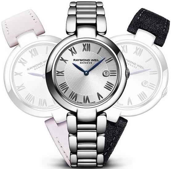 Raymond Weil Shine Etoile Repetto 32 mm Damenuhrenset (2 zusätzliche kostenlose Armbänder)