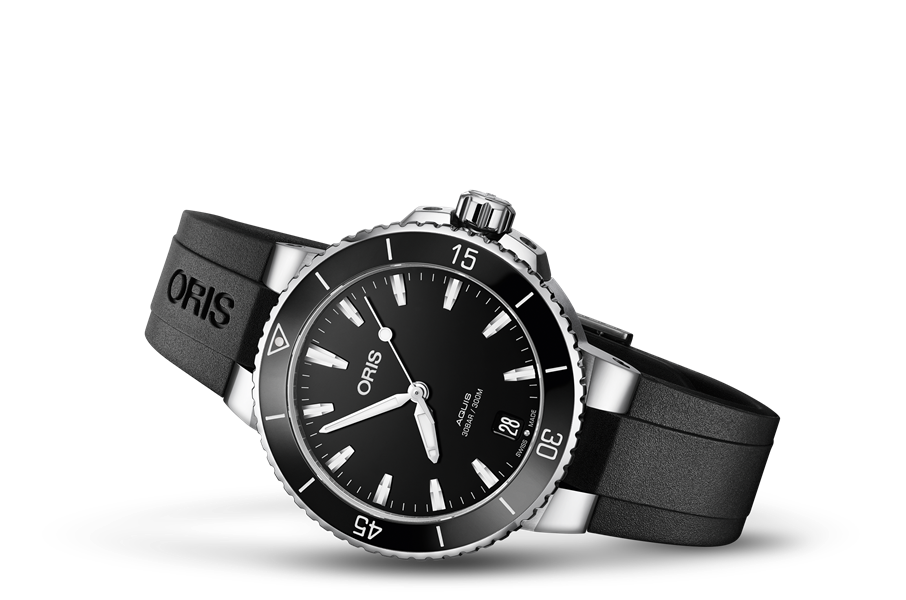 Oris Aquis Date Black Dial Damenuhr 36,5 mm