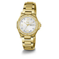 Gc Dameshorloge 34mm - Classic Collection Z38001L9MF met goudkleurige schakelband en kristallen bezel, elegant Swiss Made dames horloge.
