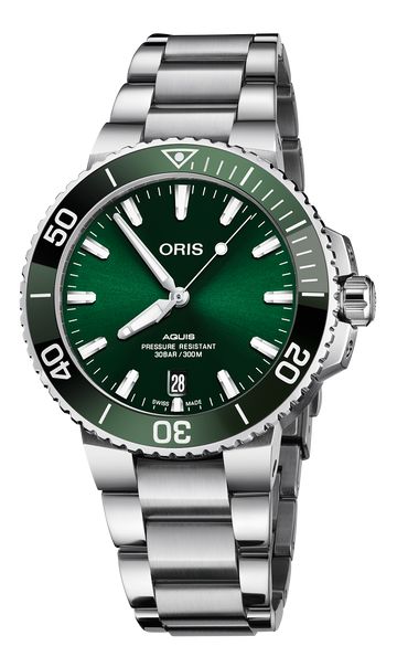 Oris Aquis Datum Grünes Zifferblatt 39.5mm