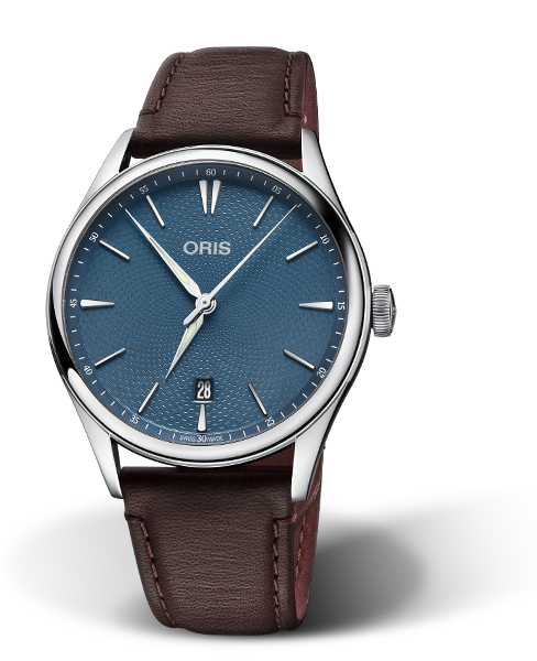 Oris Atelier Date Uhr mit braunem Band 40mm