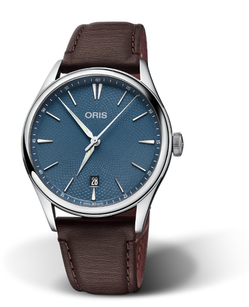 Oris Atelier Date Uhr mit braunem Band 40mm