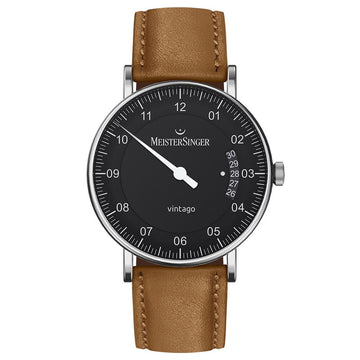 Meistersinger Vintago Watch Automatic Black VT902 - 38mm