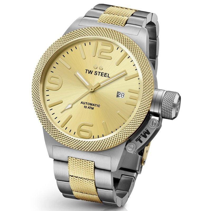 TW Steel CB55 Canteen Bracelet Automaat Horloge 45mm - horlogeoutlet.nl