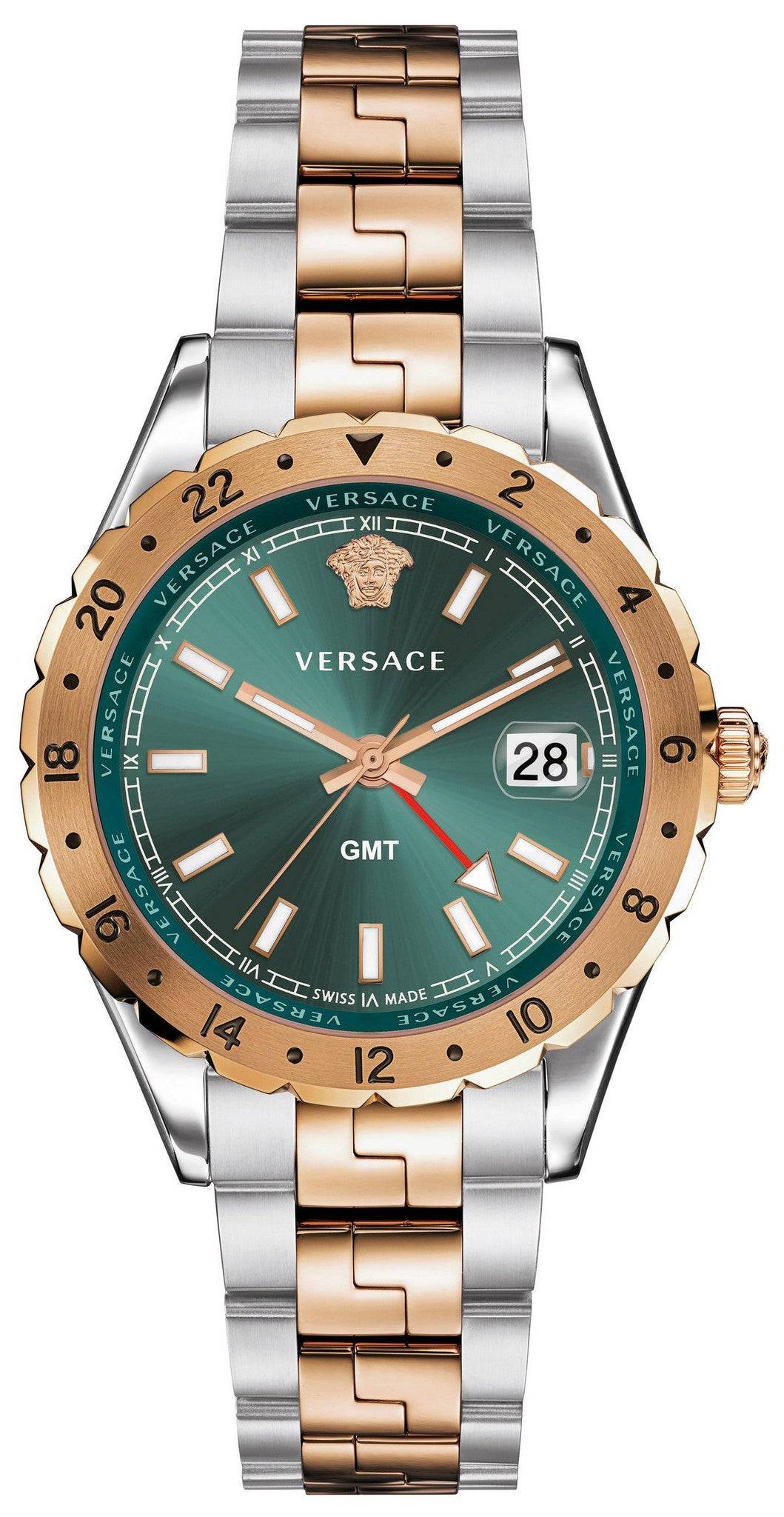 Versace Hellenyium GMT Automatic Swiss Made Herrenuhr Saphir 42 mm V1106 0016