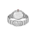 Achteraanzicht van de Swiss Military Hanowa Herenhorloge 44mm Nightflighter SMWGI2101501 met roestvrijstalen band en sluiting. Luxe Swiss Made horloge voor heren.