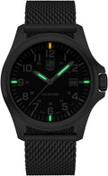 Luminox Patagonie Horloge 43mm X2.2501.M met zwarte wijzerplaat, lichtgevende indexen en zwarte mesh horlogeband. Swiss Made herenhorloge voor outdoor gebruik.