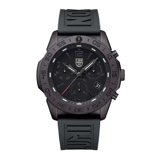 Luminox Pacific Diver Herenhorloge 44mm met zwarte wijzerplaat en rubberen band, ideaal voor sportieve en stijlvolle gelegenheden.