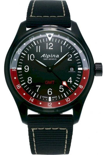 Alpina Startimer Pilot Quartz GMT AL-247BR4FBS6 Herrenuhr 42mm