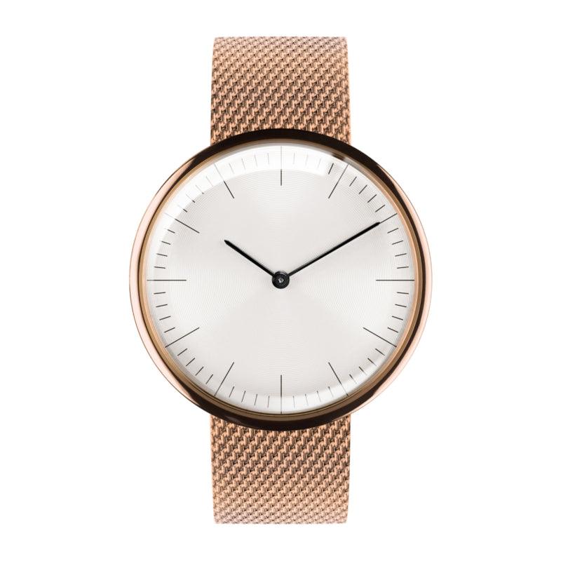 Auteur Watches Circles Club - Swiss Made Designhorloge Milanese Rose Staal 38mm - horlogeoutlet.nl