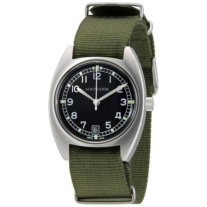 Aerowatch Militärische G-10-Felduhr, Swiss Made-Uhr, 36 mm