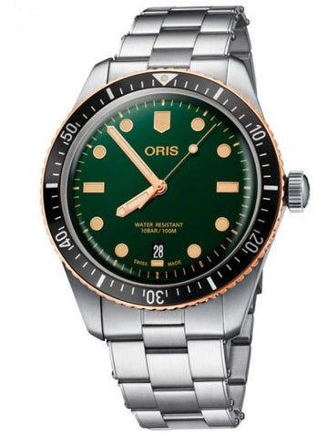 Oris Divers Sixty-Five mit grünem Zifferblatt 40mm