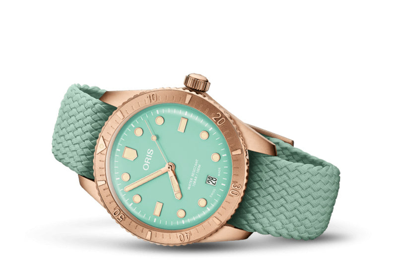 Oris Divers Sixty-Five Cotton Candy Bronze Grün Unisex-Uhr 38 mm