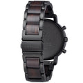 Kerbholz Johann Houten Horloge Sandalwood Black Steel XL 45mm - horlogeoutlet.nl