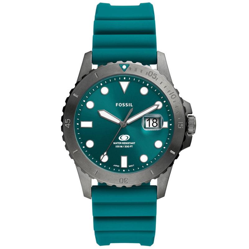 Fossil Herenhorloge Blue Dive - Blauwgroen FS5995 42mm - horlogeoutlet.nl