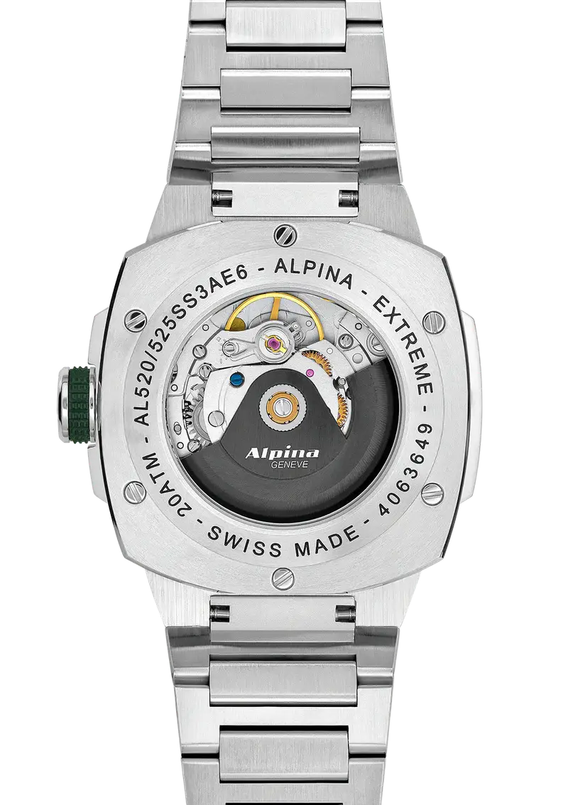Alpina Automatic Green Dial Herenhorloge met Zwitsers uurwerk en 41mm roestvrijstalen kast. Luxe herenhorloge voor elke gelegenheid.