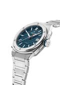 Alpina Alpiner Extreme Herenhorloge 40mm met blauw reliëf wijzerplaat en roestvrijstalen band. Swiss Made kwaliteit voor stijlvolle mannen.
