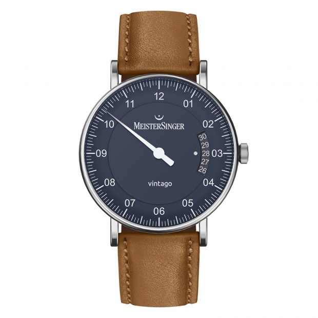 Meistersinger Vintago Horloge Automatic Blue VT908 - 38mm