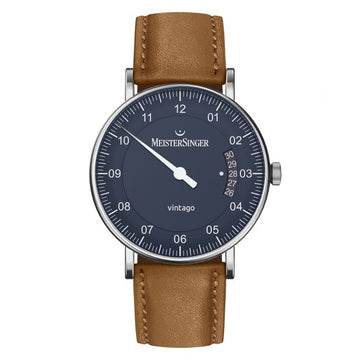 Meistersinger Vintago Uhr Automat Blau VT908 - 38mm