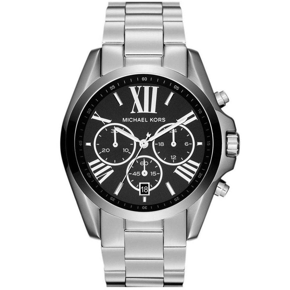 Michael Kors Herenhorloge MK5705 Zilverkleurig RVS Zwarte Wijzerplaat 41-45 mm