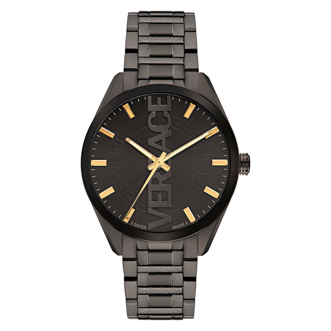 Versace Stijlvol Zwart RVS Herenhorloge 41-45mm