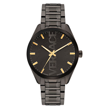 Versace Stijlvol Zwart RVS Herenhorloge 41-45mm