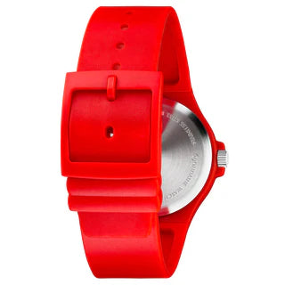 M+Watch von Mondaine - Schweizer Unisex-Uhr Rot