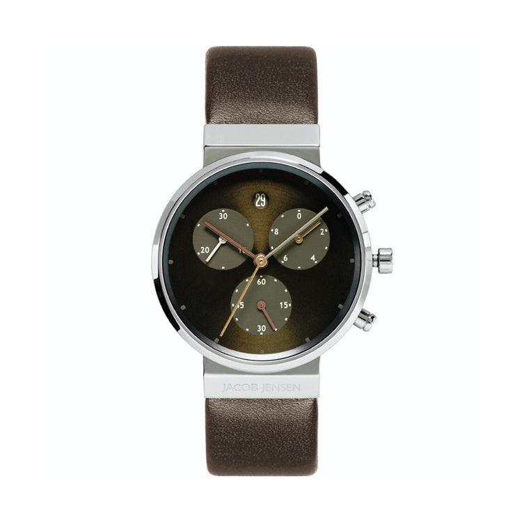 Jacob Jensen Chrono 614 Titanium Dameshorloge 31 mm - horlogeoutlet.nl