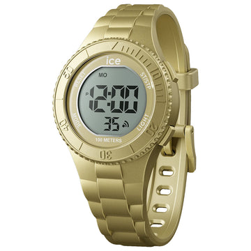 Ice Watch Ice Digit Digital Kinderuhr Gold Metallic 35mm