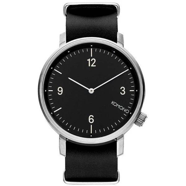 Komono Magnus II Black SIlver Herenhorloge 44mm - horlogeoutlet.nl