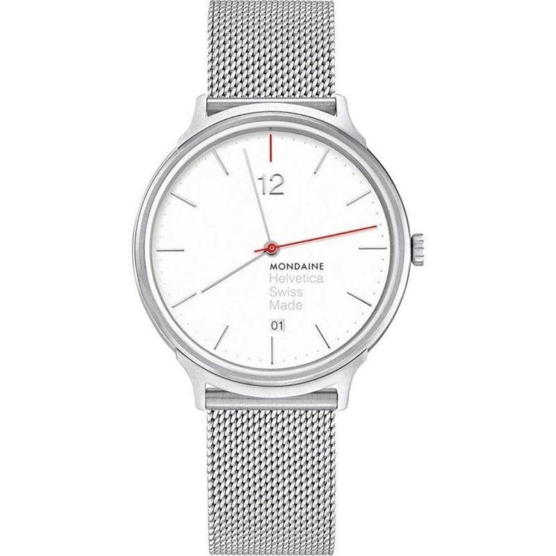 Mondaine Helvetica Spiekermann Edition Light Horloge 38 mm MH1.L2212.SM - horlogeoutlet.nl