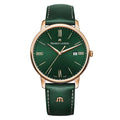Maurice Lacroix Eliros Green Smoked EL1118-PVP01-610-1 horloge 40mm met groene wijzerplaat en leren band. Koop Maurice Lacroix Eliros horloge 40mm Green voor heren.