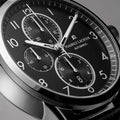 Maurice Lacroix Pontos PT6388-SS001-320-2 automatic chronograaf herenhorloge 43mm met zwarte wijzerplaat en zilveren accenten. Luxe Swiss Made horloge voor heren in de categorie sieraden en horloges.
