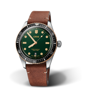 Oris Divers Sixty-Five 40mm Brown Strap