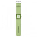 Rolf Cremer dameshorloge Yess 507204 met vierkante 34mm kast en lichtgroene leren band. Elegant ontwerp voor moderne dames.