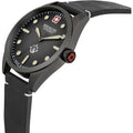Swiss Military Hanowa Land SMWGA2100540 Horloge met zwarte wijzerplaat en leren band, heren horloge voor outdoor en dagelijks gebruik.