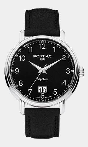 Pontiac Big Date Swiss Made Herrenuhr 41mm